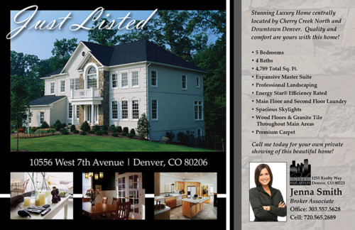 Just Listed Postcard Template 5 MX Real Estate Marketing Solutions